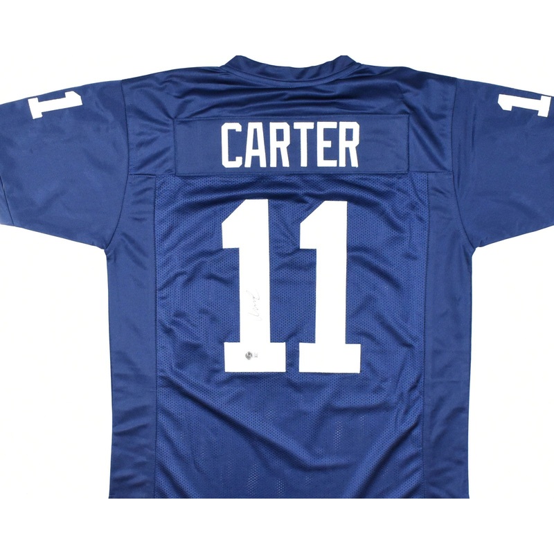 Abdul Carter Autographed Blue College Style Jersey – Beckett W Hologram *Left