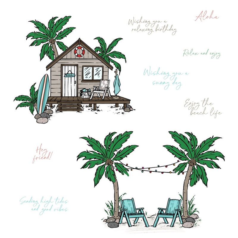 Beach Please – 6×8 Stamp Set