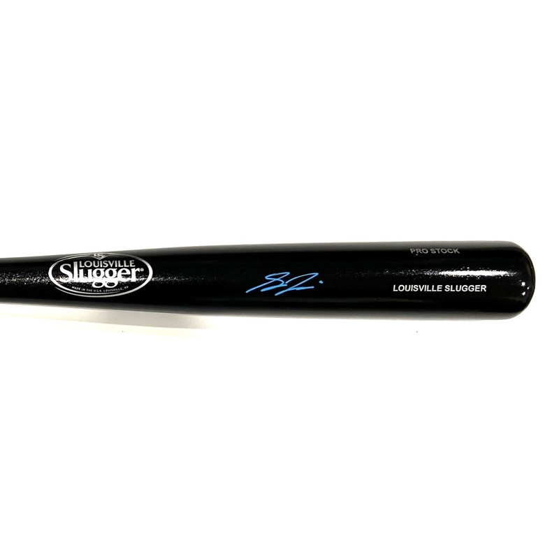 Brewers SAL FRELICK Signed Louisville Slugger Black Bat AUTO – BECKETT