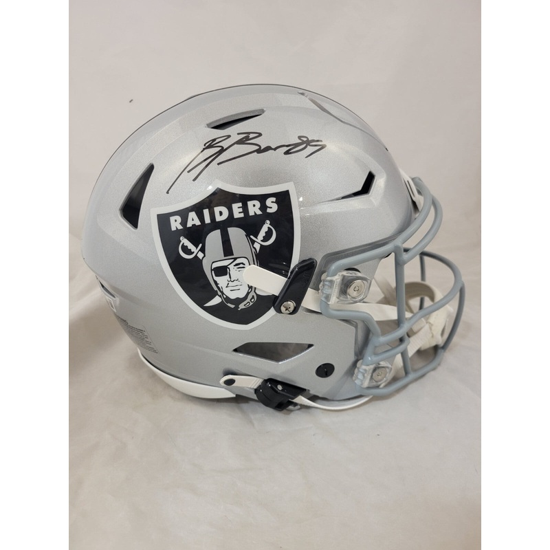 BROCK BOWERS SIGNED LAS VEGAS RAIDERS SPEEDFLEX AUTHENTIC HELMET BECKETT QR