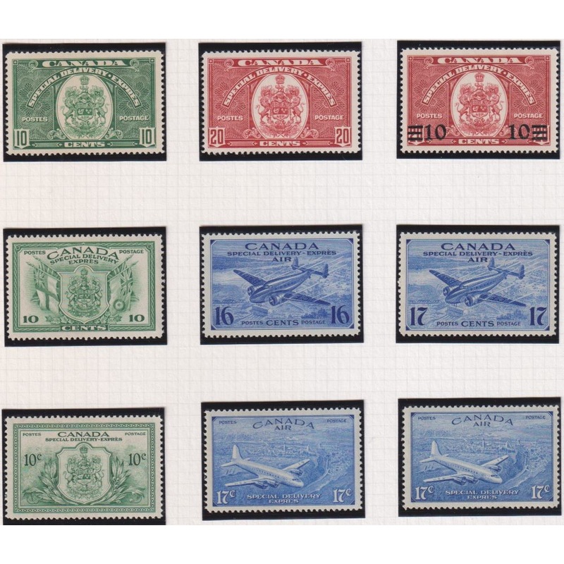 CANADA 1938-46 SPECIAL DELIVERY SUPERB UNMOUNTED MINT