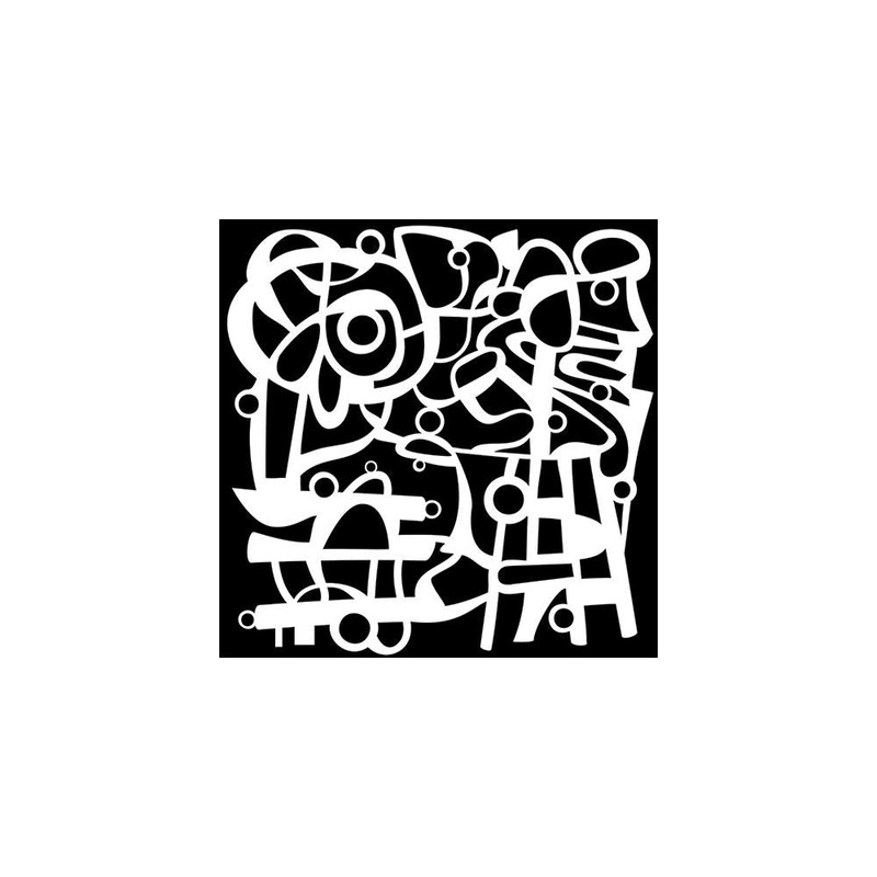 Crafter’s Workshop Template 6X6 Bubble Scribble