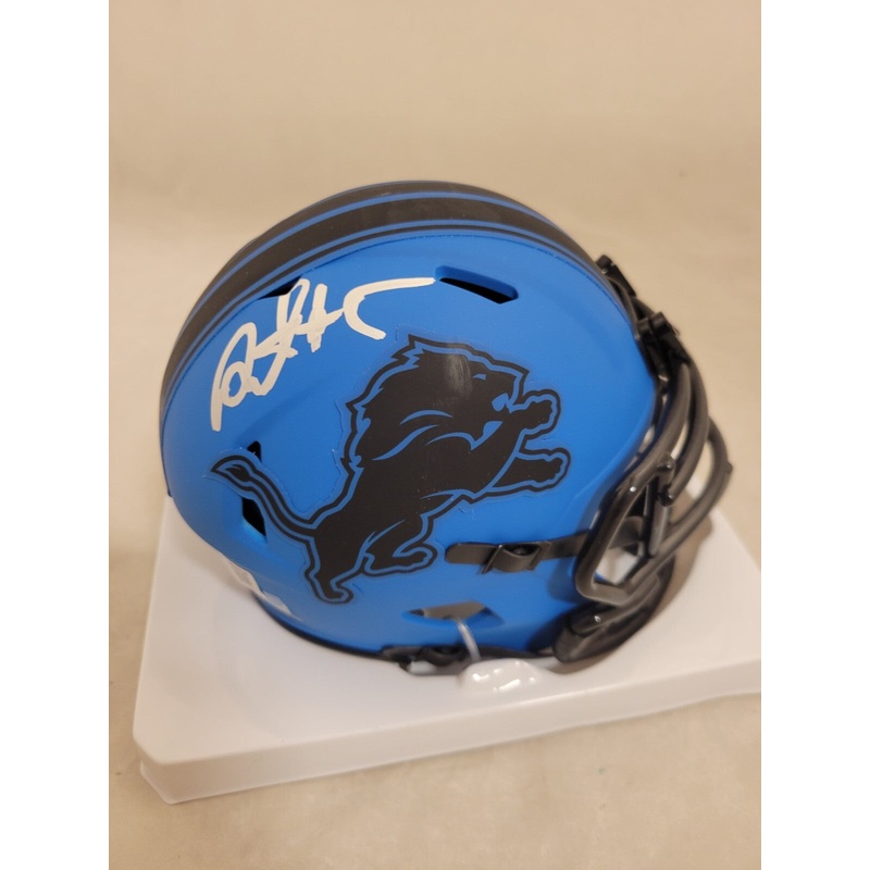 DAVID MONTGOMERY SIGNED DETROIT LIONS RAVE SPEED MINI HELMET BECKETT QR