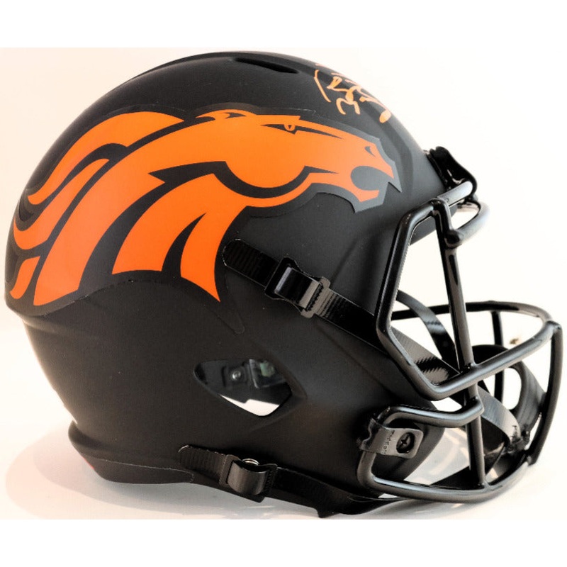 Peyton Manning Broncos Eclipse Replica Speed Helmet Fanatics COA
