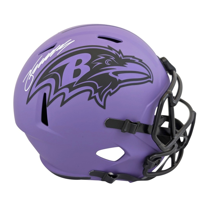 Ravens Zay Flowers Authentic Signed Rave Full Size Speed Rep Helmet BAS Witness