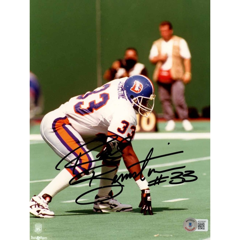 Rod Bernstine Autographed/Signed Denver Broncos 8×10 Photo Beckett 50544