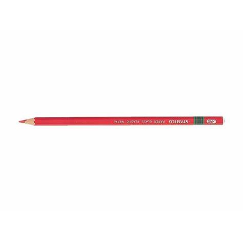 STABILO Colored Pencils For Film & Glass, Red
