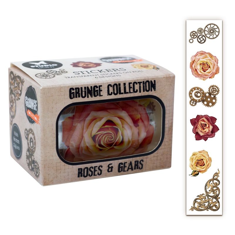 Studio Light Grunge – Clear Stickers Vintage Roses