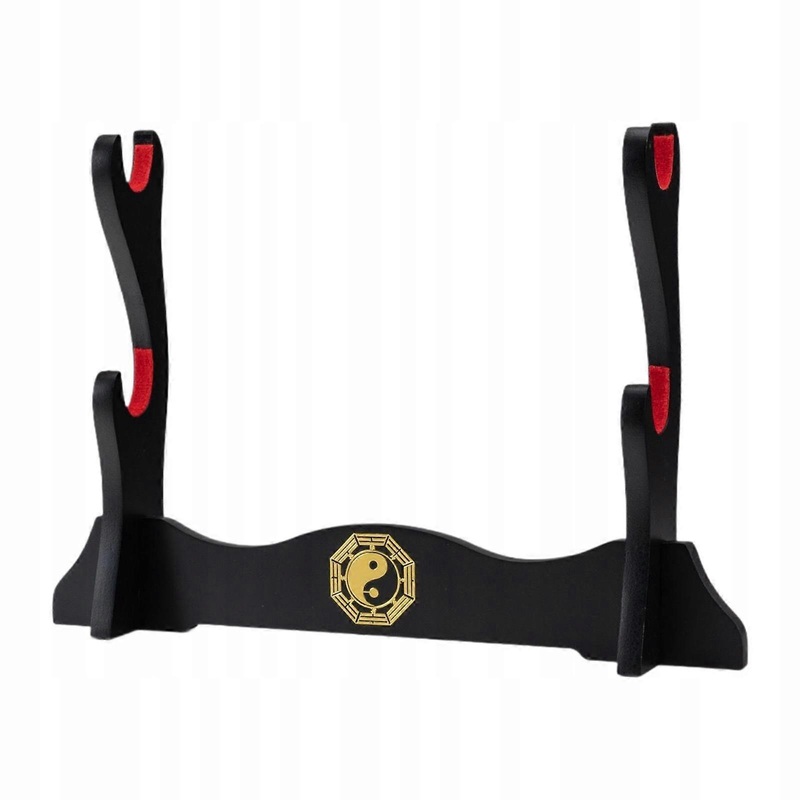 Sword Stand, Bagua Style Display Stand, Black, Wooden, 2 Layers