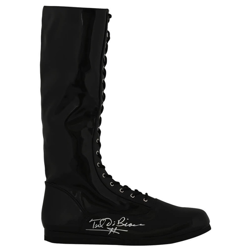 Ted DiBiase (WWE) Signed Black Wrestling Costume Boot – (SCHWARTZ SPORTS COA)