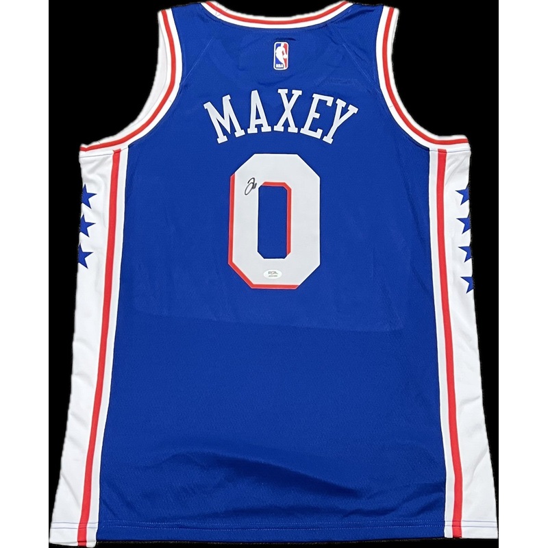 Tyrese Maxey Signed Jersey PSA Philadelphia 76ers Autographed