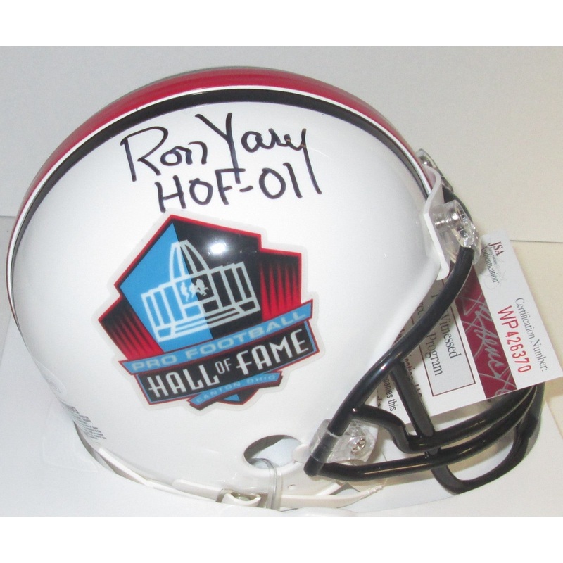 Vikings ROY YARY Signed HOF LOGO Mini Helmet AUTO w/ HOF ’01 – JSA!!