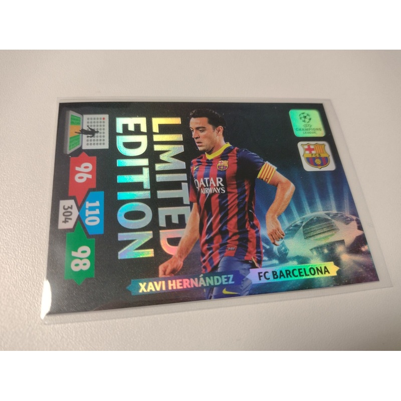 2013-2014 Panini Adrenalyn Champions League Xavi Hernandez Limited Edition Trading Card