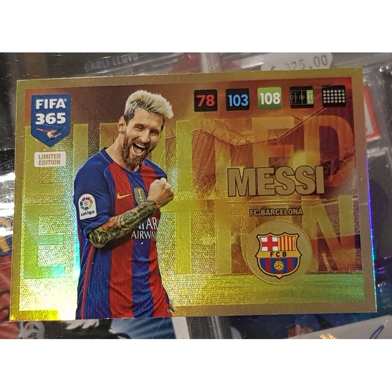 2016-17 Panini Adrenalyn FIFA 365 Lionel Messi Limited Edition (Blond) Trading Card