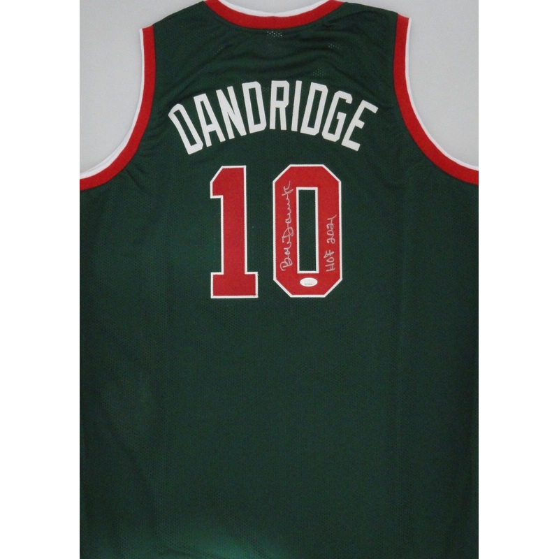 Bucks BOBBY DANDRIDGE Signed Custom Replica Green Jersey AUTO w/ HOF 2021 – JSA