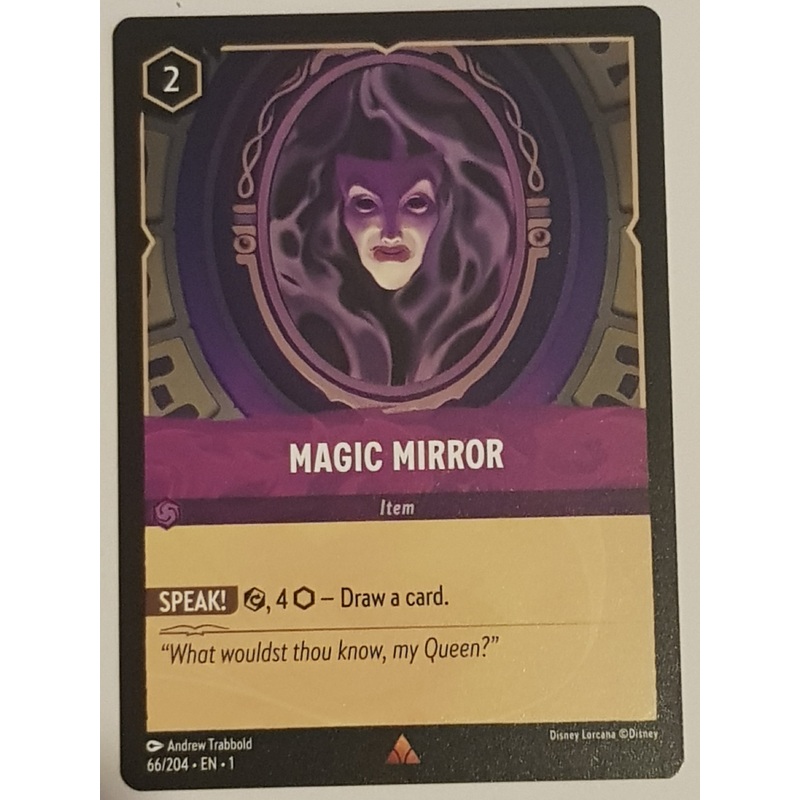 Disney Lorcana the First Chapter Magic Mirror #66/204 Rare Trading Card