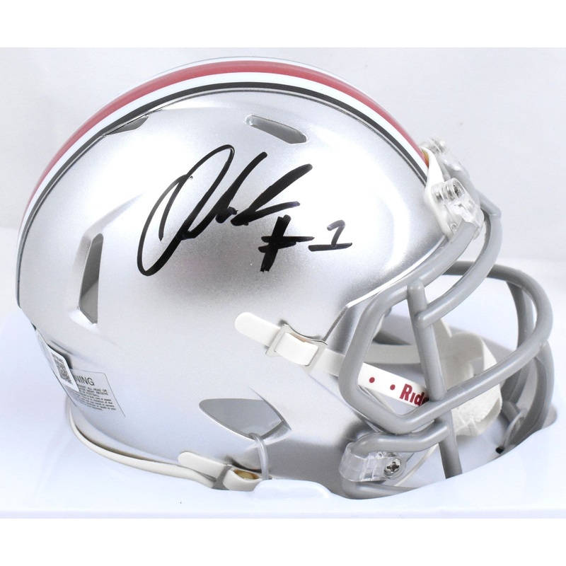 Quinshon Judkins Autographed Ohio State Speed Mini Helmet – Beckett W Hologram
