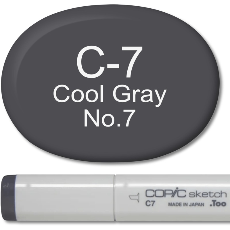 Copic Sketch Marker – C7 Cool Gray 7
