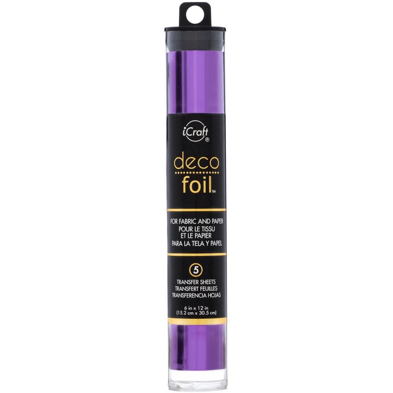 Deco Foil Transfer Sheets 6X12 5/Pkg Purple