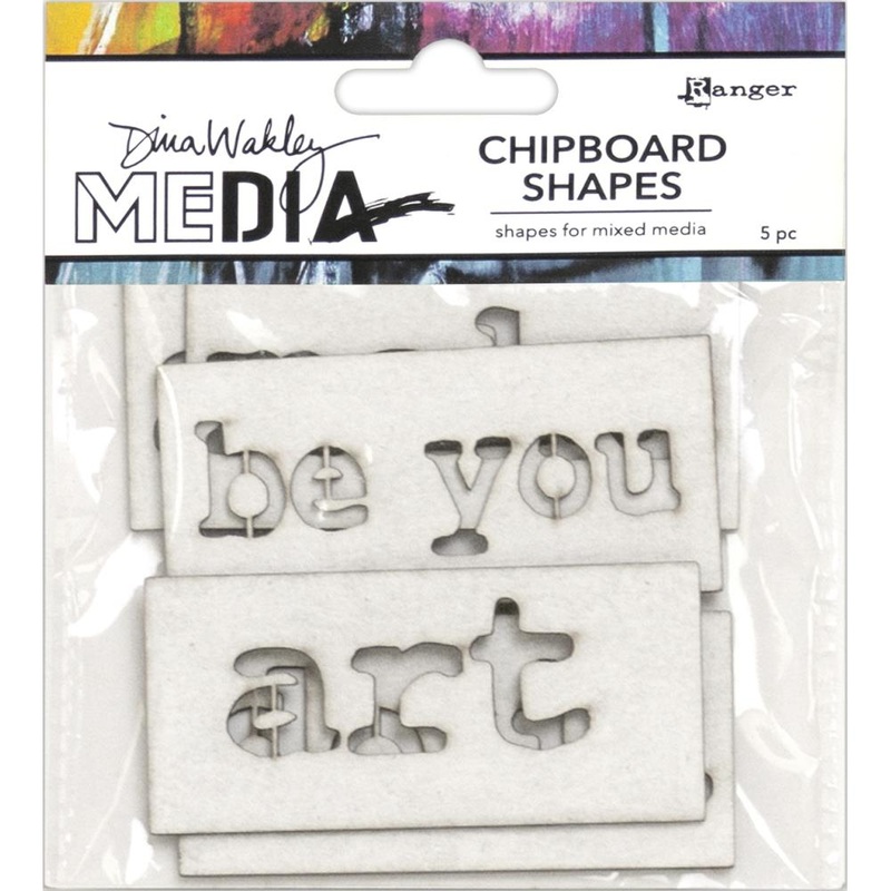 Dina Wakley Media Chipboard Shapes Words