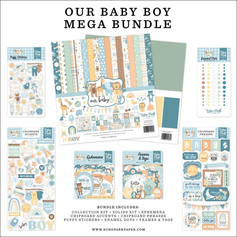 Echo Park Mega Bundle Collection Kit 12X12 Our Baby Boy