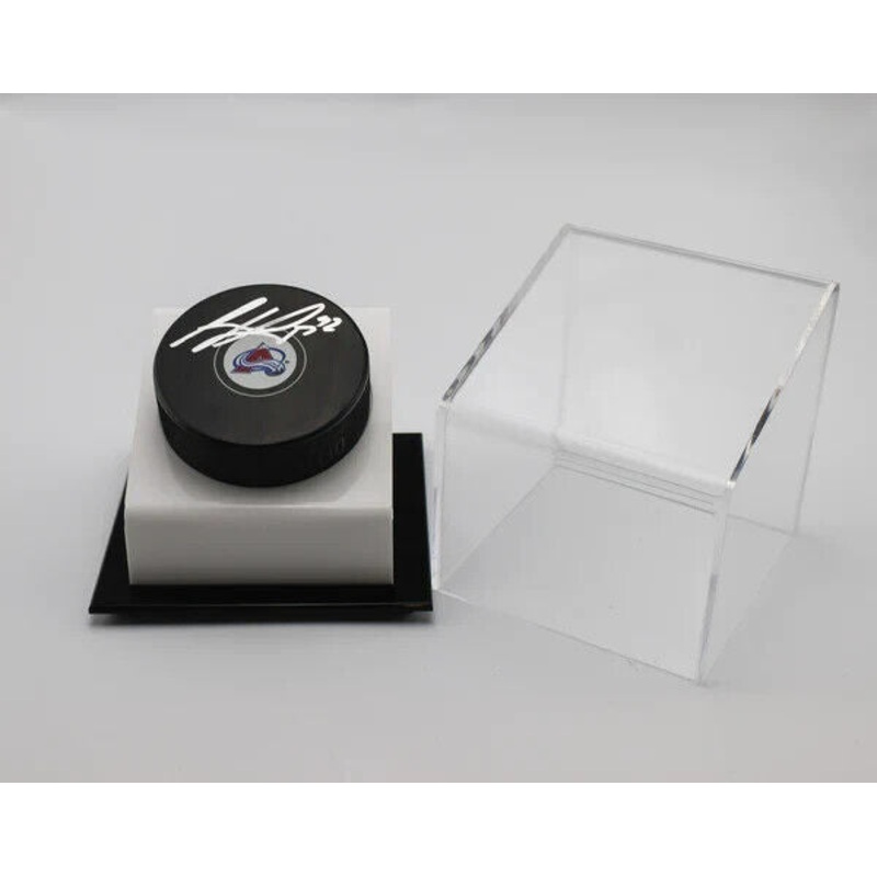 Gabriel Landeskog Signed Game Colorado Avalanche Puck with Case and JSA