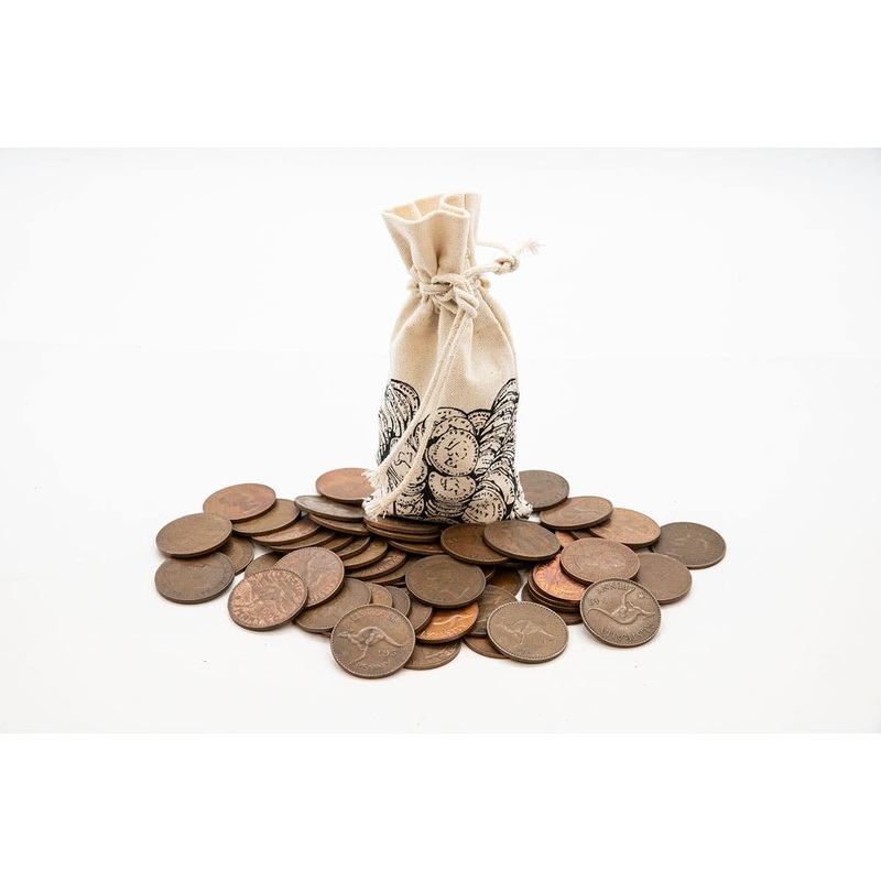George VI & Elizabeth II 1938-1964 Penny Half Kilo Loot Bag