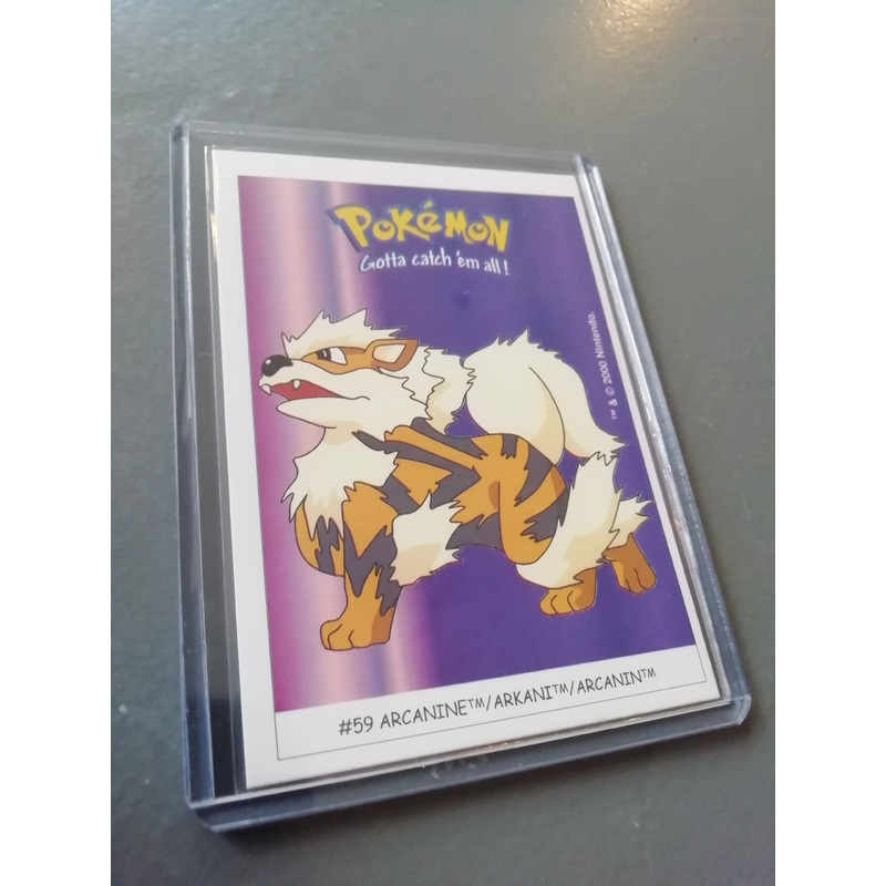 Pokemon #59 – Arcanine Dunkin Trading Card Sticker NM