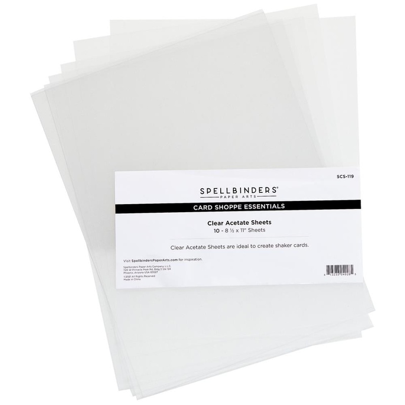 Spellbinders Acetate 8.5X11 10/Pkg Clear