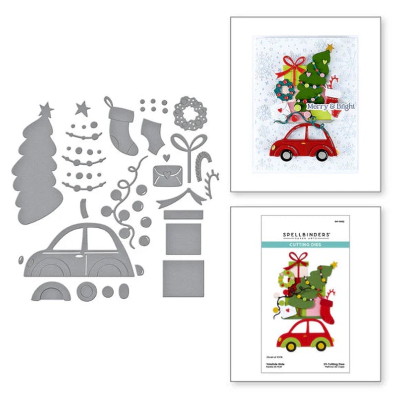 Spellbinders Yuletide Ride Etched Dies from the Wonderland Collection