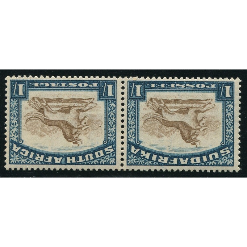 1936 ROTO 1/- YELLOW- BROWN & PRUSSIAN BLUE INVERTED WATERMARK- MNH – SACC 49b