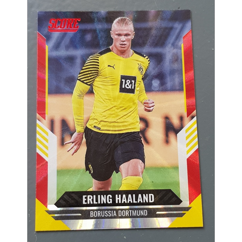 2021-22 Panini Score FIFA Erling Haaland #121 Red Laser Parallel Trading Card