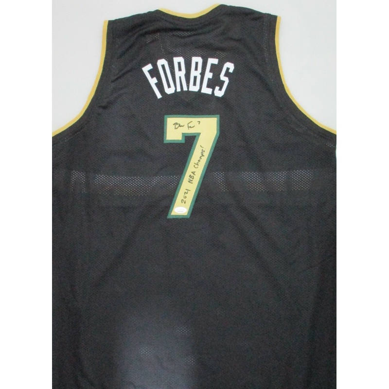 Bucks BRYN FORBES Signed Custom Replica Black Jersey AUTO w/ NBA Champs – JSA