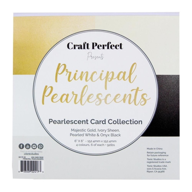 Craft Perfect Pearlescent Cardstock 6X6 24/Pkg
