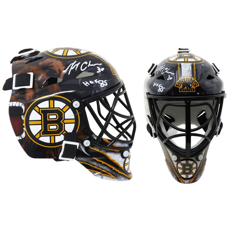 Gerry Cheevers Signed Boston Bruins Mini Hockey Goalie Mask w/HOF’85 – SCHWARTZ