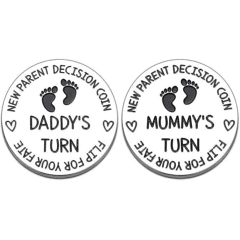 New Baby Gift For Parent Mom Daddy New Dad Gifts Funny Decision Coin