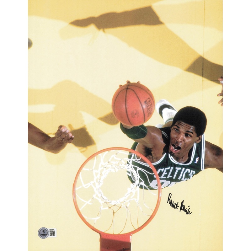 Robert Parish Autographed 11×14 Photo Boston Celtics Beckett BAS QR #SB30676