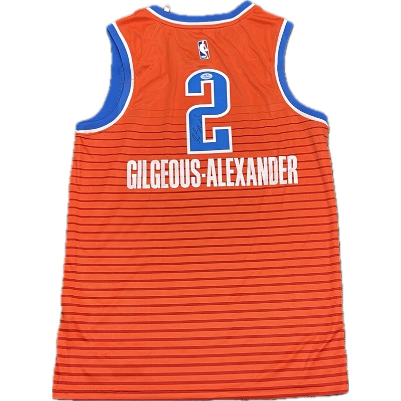 Shai Gilgeous-Alexander Signed Jersey PSA Oklahoma City Thunder Autographed