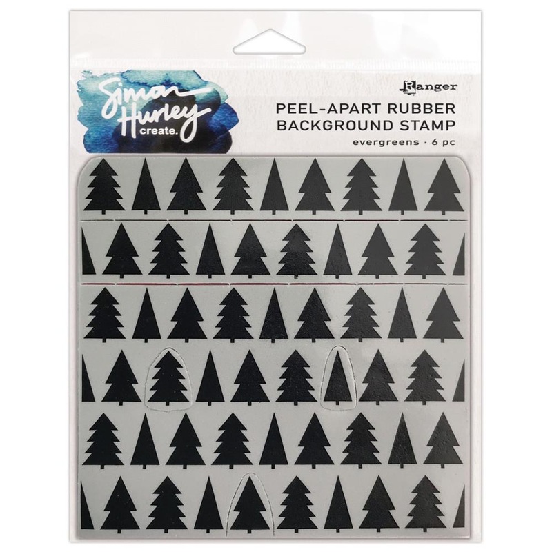 Simon Hurley create. Cling Stamps 6X6 Evergreens
