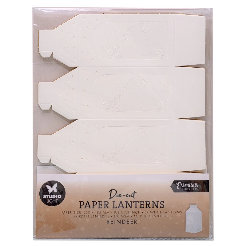 Studio light – Die-Cut Paper Lanterns Reindeer Essentials 10 Sheets
