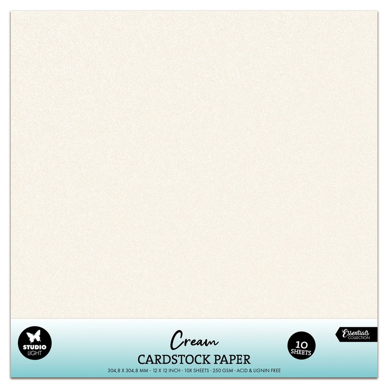 Studio Light Essentials Cream Cardstock 30x30cm – 250 gsm