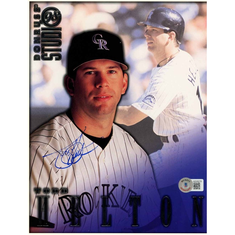 Todd Helton Autographed Colorado Rockies 8×10 Photo AS Is Beckett 50587