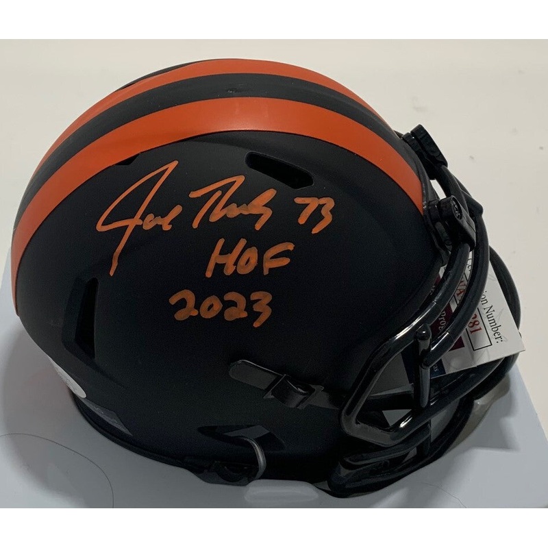 Browns JOE THOMAS Signed Riddell ECLIPSE Speed Mini Helmet AUTO w/ HOF ’23 JSA