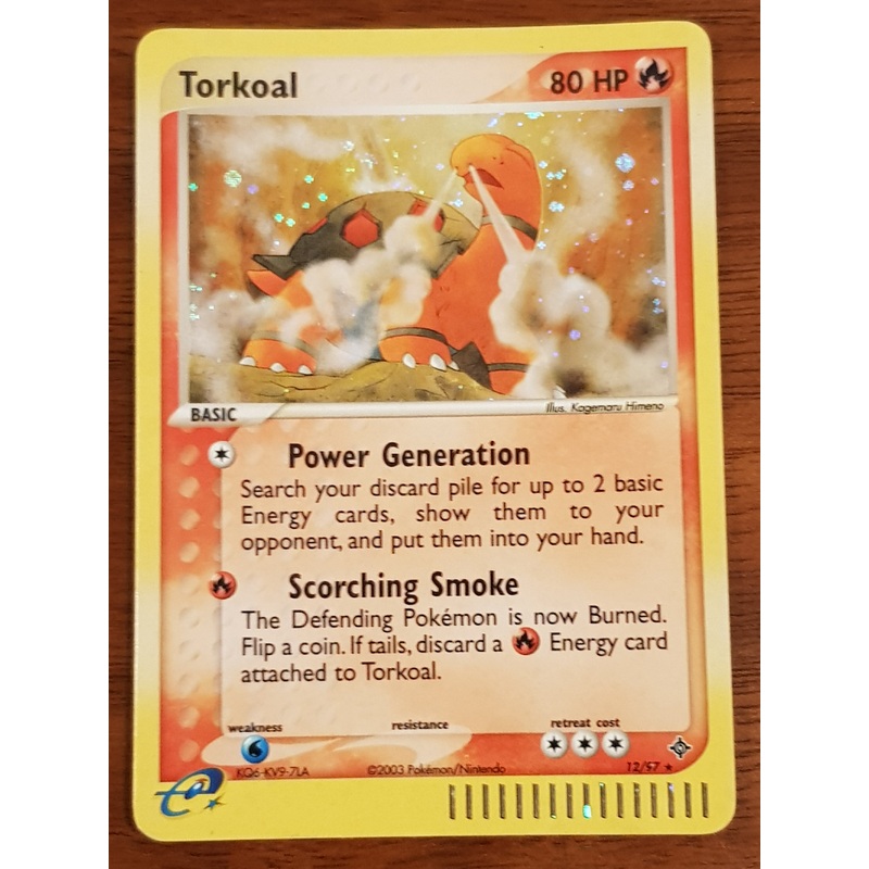 Pokemon EX Dragon Torkoal #12/97 Holo Trading Card