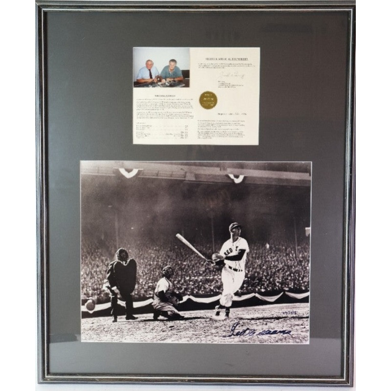 Ted Williams Signed Black and White 16×20 Photo Limited #491 of 775 JSA LOA