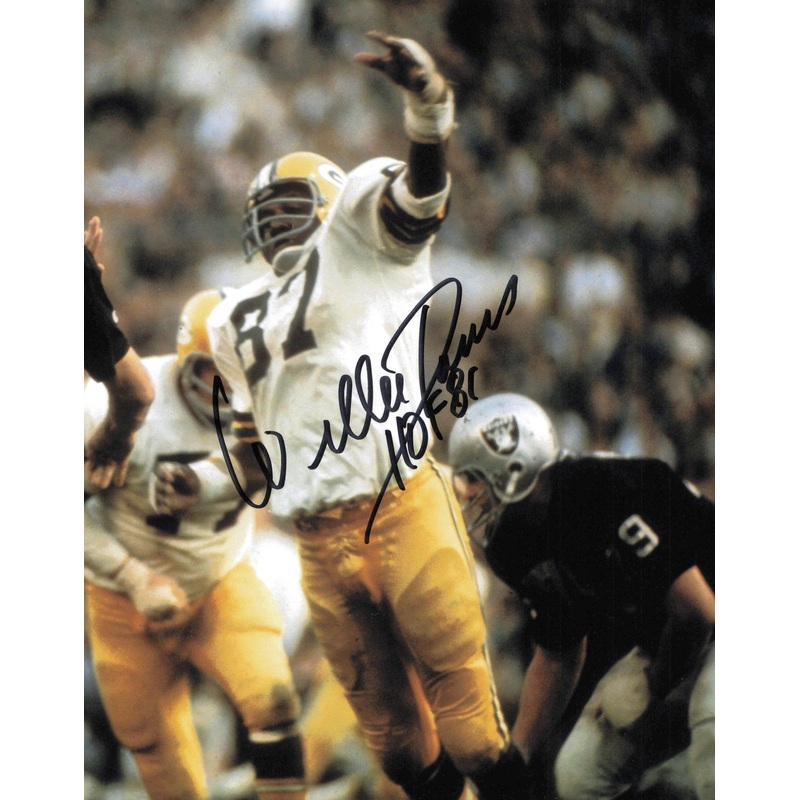 Willie Davis Autographed 8×10 Photo Green Bay Packers HOF 81 SKU #245951