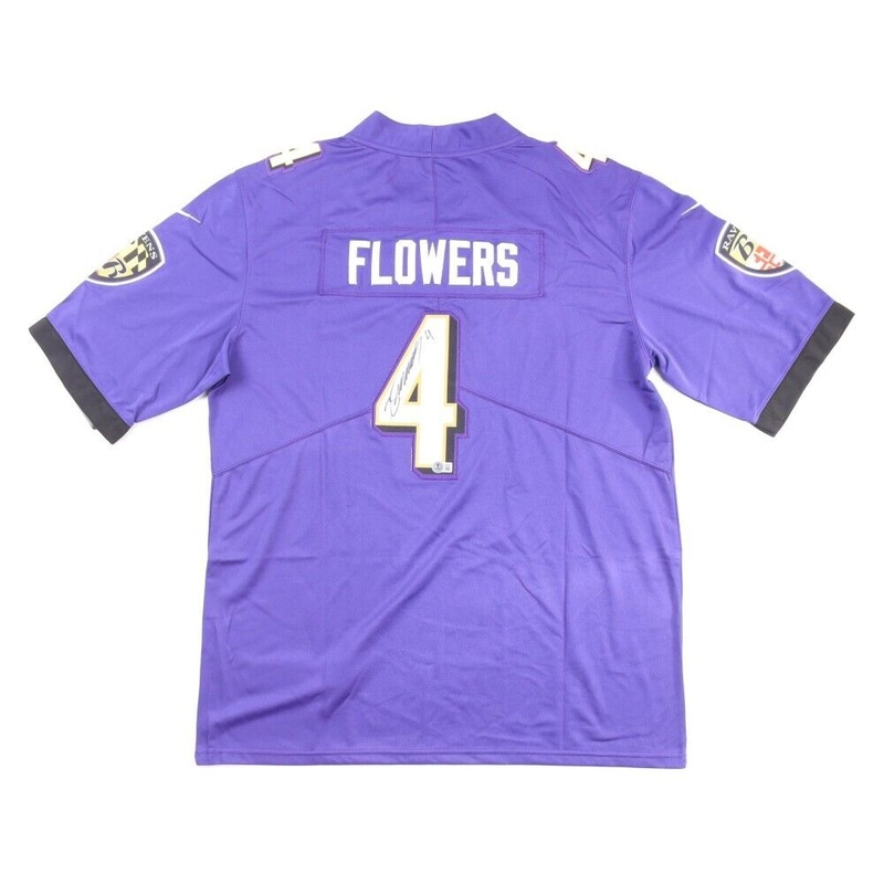 Zay Flowers Signed Baltimore Ravens Jersey (Beckett) Ex-Boston College