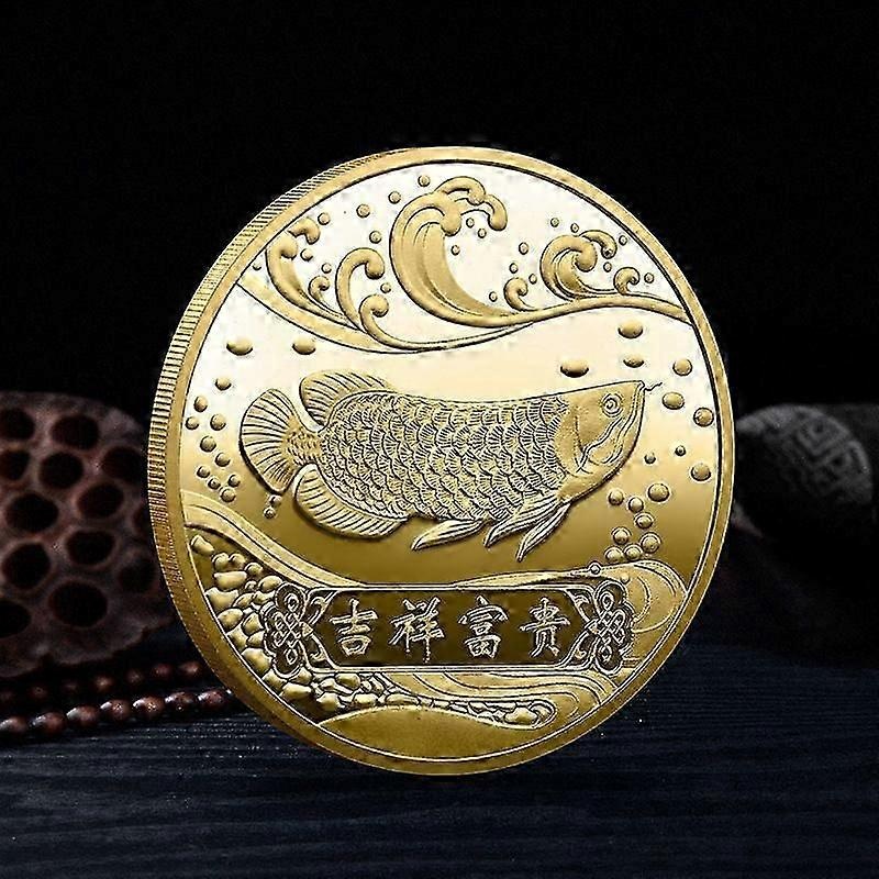 1Pc 2024 New Year Of The Good Luck To You Chinese Fu Koi Commemorative Coin