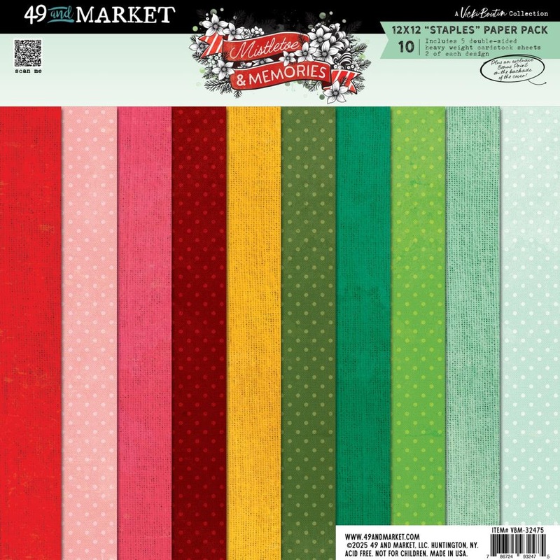 49 And Market Staples Pack 12X12 Mistletoe And Memories