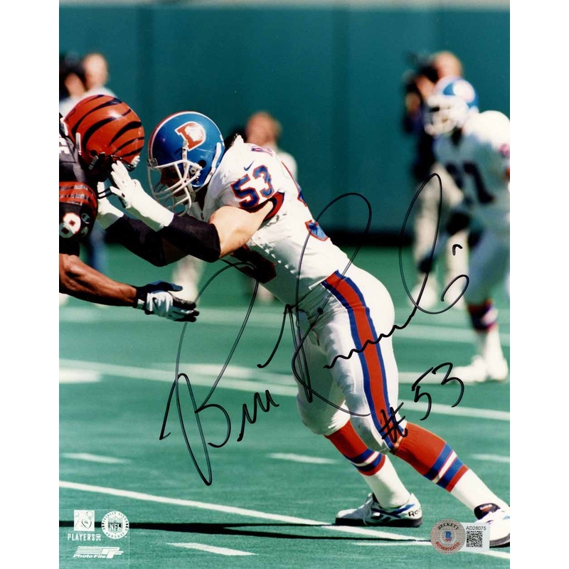 Bill Romanowski Autographed Denver Broncos 8×10 Photo Beckett 51058